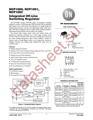 NCP1001PG datasheet  